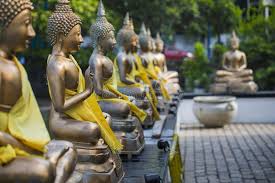 Buddha Statues in Seema Malaka Temple, Colombo, Sri Lanka ...