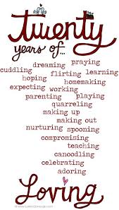 Twenty years of dedication wishes. A Big One 20th Anniversary Quote 20th Anniversary Gifts 20th Anniversary Ideas