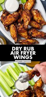 Dry Rub Air Fryer Chicken Wings Recipe In 2020 Air Fryer Chicken Wings Air Fryer Chicken Chicken Wing Recipes