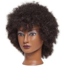 Diane Textured 100% Human Hair Mannequin Head