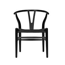 Wishbone Chair Black Black Woven Cord Wishbone Chair Black Wishbone Chair Mid Century Modern Chair