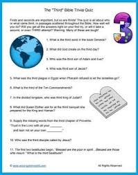 Oct 02, 2020 · multiple choice trivia questions and answers in the form of mcq are easy to solve and fun printable on various topics, television, and tv show trivia questions with answers, movies, animation, and else. Printable Bible Trivia Questions And Answers