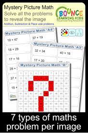 Solve The Maths Problems On Each Worksheet The Resulting Number From Each Maths Problem Is Then Filled In On A Math Mystery Picture Math Learning Worksheets