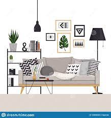 Scandinavian Style Living Room Vector Illustration Scandinavianstyle Scandinavianinterior Living Room Vector Living Room Illustration Interior Design Vector