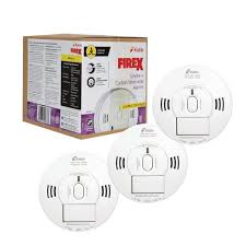 Best carbon monoxide (co) detectors. Kidde Firex Hardwired Combination Smoke And Carbon Monoxide Detector With Voice Alarm And Front Load Battery Door 3 Pack 21029901 The Home Depot