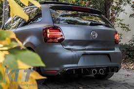 Adhesive tape and tuev approval. Rear Bumper Suitable For Vw Polo 6r 2009 2018 R400 Design Without Pdc Carpartstuning Com