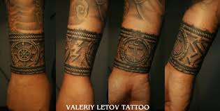 If you decided to get your first tattoo, please browse our site where you can find shoulder tattoos, forearm tattoos, neck tattoos, sleeve tattoos, tribal tattoos for men. Cool Idea Of Bracelet Sailor Wrist Tattoo By Valeriy Letov Tattooimages Biz