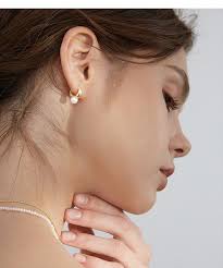 MERI Twist Hoop great Earrings Korean Designer