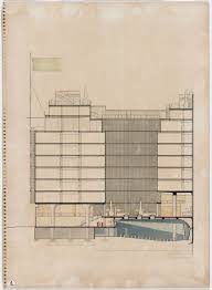 Oscar Nitzchke Maison De La Publicite Project Paris France Section 1936 Moma In 2020 Architecture Graphics Architecture Architectural Section
