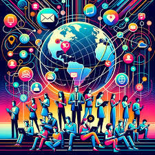 Creative Digital Poster Design for Online Connectivity | AI Art Generator |  Easy-Peasy.AI