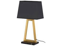 There's something to be said about a lamp that can blend with a variety of decor. Nuevo Trapeze Grey Brushed Gold 1 Light Table Lamp Nuehgsk206