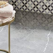 Helios grey polished 15x30 porcelain tile. Ultimate Grey Marble Marble Effect Porcelain Floor Tile Pack Of 3 L 595mm W 595mm Diy At B Q