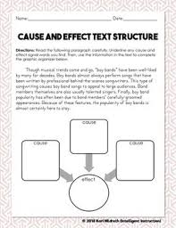 Cause And Effect Text Structure Paragraph Analysis With Graphic Organizer Cause And Effect Paragraph Cause And Effect Text Structure