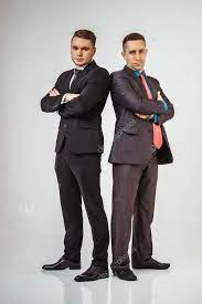 Two Business Men Standing Back To Back Isolated Stock Photo By C Caps Lock 85243868