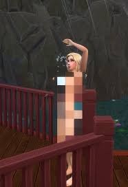 Sofia asked to come over, showered naked on our front porch in the rain,  and left. This game is a trip. : rSims4