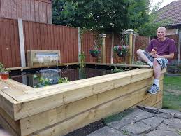 Image Result For Railway Sleeper Pond Designs Diy Ponds Backyard Small Garden Fish Ponds Raised Pond