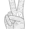 › hippie peace sign printable sheets. 1