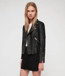 Womens Estella Leather Biker Jacket Black Image 1 Leather Jackets Women All Saints Leather Jacket Jacket Outfit Women