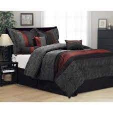 7 Piece Blackburgundyred Luxurycomfortersheetset With Queen Size In Contemporary Style Is A Great Comfort Luxury Comforter Sets Comforter Sets Bed Comforters