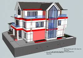 Three Storey Bungalow Exterior 3d Model In Skp Sketch Up File Cadbull In 2020 Bungalow Exterior 3 Storey House Design Modern Glass House