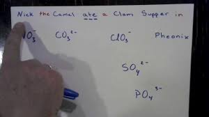 Polyatomic Naming Tricks Using Nick The Camel Part 1 Of 3 In The Acid Naming Series Youtube