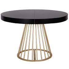 table ronde extensible soare noir pieds or table ronde extensible table ronde rallonge table a manger ronde extensible