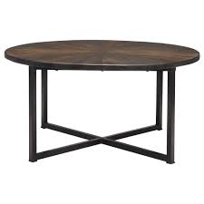 Atelier World Traveler Round Wood Top Coffee Table With Metal Legs Coffee Tables Coffee Tables Side Tables Shop By Coffee Table Cool Coffee Tables Table