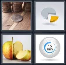 4 Pics 1 Word Answer For Coins Piece Apple Timer Heavy Com