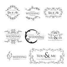 Set of 16 birthday party and wedding concept vector line icons s. Luxury Floral Wedding Logo Collection Vector Illustration Stock Vector Illustration Of Border Flourish 133192687