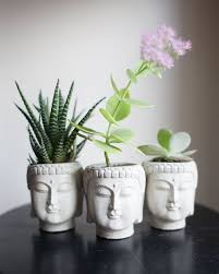 Buddha Plant Pots Handmade Planter Head Planters Plants
