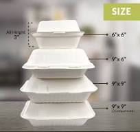 Eco-Friendly Sugarcane Clamshell Takeout Food Containers ...