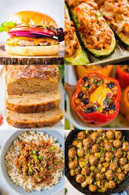 Ingredients for healthy burrito skillet. 20 Of The Best Ground Turkey Recipes Yellowblissroad Com