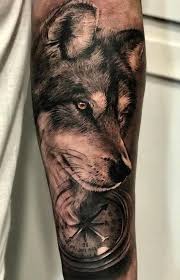 Black And Grey Wolf Tattoo Pin On My Blog