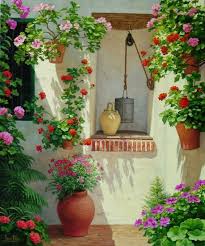 22 Spanish Garden For Different Atmosphere In Your Neighborhood 87homedesign Spanish Garden Garden Wall Hanging Garden