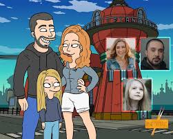 Futurama Style Family Portrait Futurama Funny Digital Etsy In 2020 Family Portraits Custom Portraits Portrait