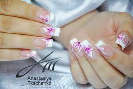 anastasiya hochzeit french style nagel mit blumen nageldesign french nail designs nails nail designs