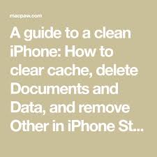 A Guide To A Clean Iphone How To Clear Cache Delete Documents And Data And Remove Other In Iphone Storage Iphone Storage Clean Iphone Iphone