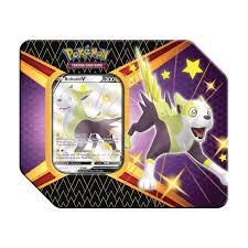 Pokemon trading card game v strikers tyranitar v tin set 5 booster packs & promo card $31.99 game on / pokeorder.com 14600 lakeside circle unit 2205 sterling heights, mi 48313 Pokemon Tcg Shining Fates Tin Boltund V Pokemon Center Official Site