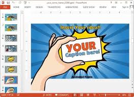 Animated Comic Template For Powerpoint Presentations Powerpoint Presentation Comic Book Template Comic Template Book Presentation