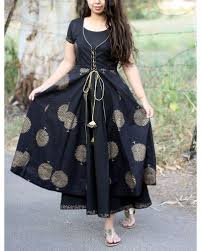 Black And Grey Dress Design Black And Gold Tree Print Jacket Dress Stylish Dresses Long Kurti Designs Fashion