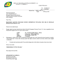 Contoh surat kebenaran aktiviti pelajar by norbakyah5mohamad. Contoh Surat Makluman Kepada Waris Contoh Surat