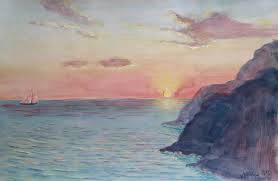 Check spelling or type a new query. Sunset Over Water Painting By Joseph Verdejo Saatchi Art