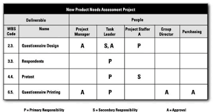 depicting roles with a responsibility assignment matrix