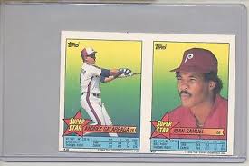 1989 Topps Stickerback Promo Panel Andres Galarraga/Juan Samuel/Jim Rice  RARE!