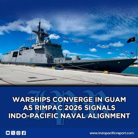 Warships Converge in Guam as RIMPAC 2026 Signals Indo-Pacific Naval  Alignment The presence of the BRP Miguel Malvar in Guam, alongside the RSS  Steadfast and ITS Giovanni delle Bande Nere, reflects the