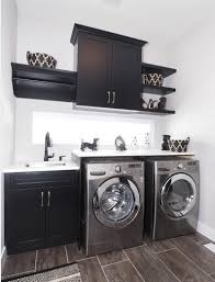 Some use the natural beauty and grain of the the doors connect to a magnetic base to help keep them closed. 50 Laundry Room Cabinets To Make This House Chore So Much Easier