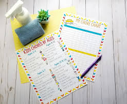 Age Appropriate Chores For Kids With Free Printable Chore Chart