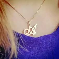 Zaid Saifi Alphabet Necklace Monogram Jewelry Letter Pendants