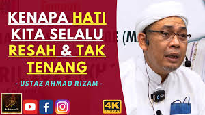 Menyembunyikan sakit ini, bagaikan menahan bola pantai tepat di bawah air. Ustaz Ahmad Rizam Kenapa Hati Kita Selalu Resah Tak Tenang Youtube
