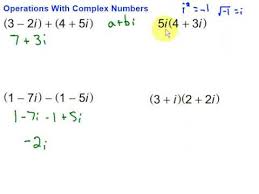 Operations With Complex Numbers Complex Numbers Number Worksheets Simplifying Radicals